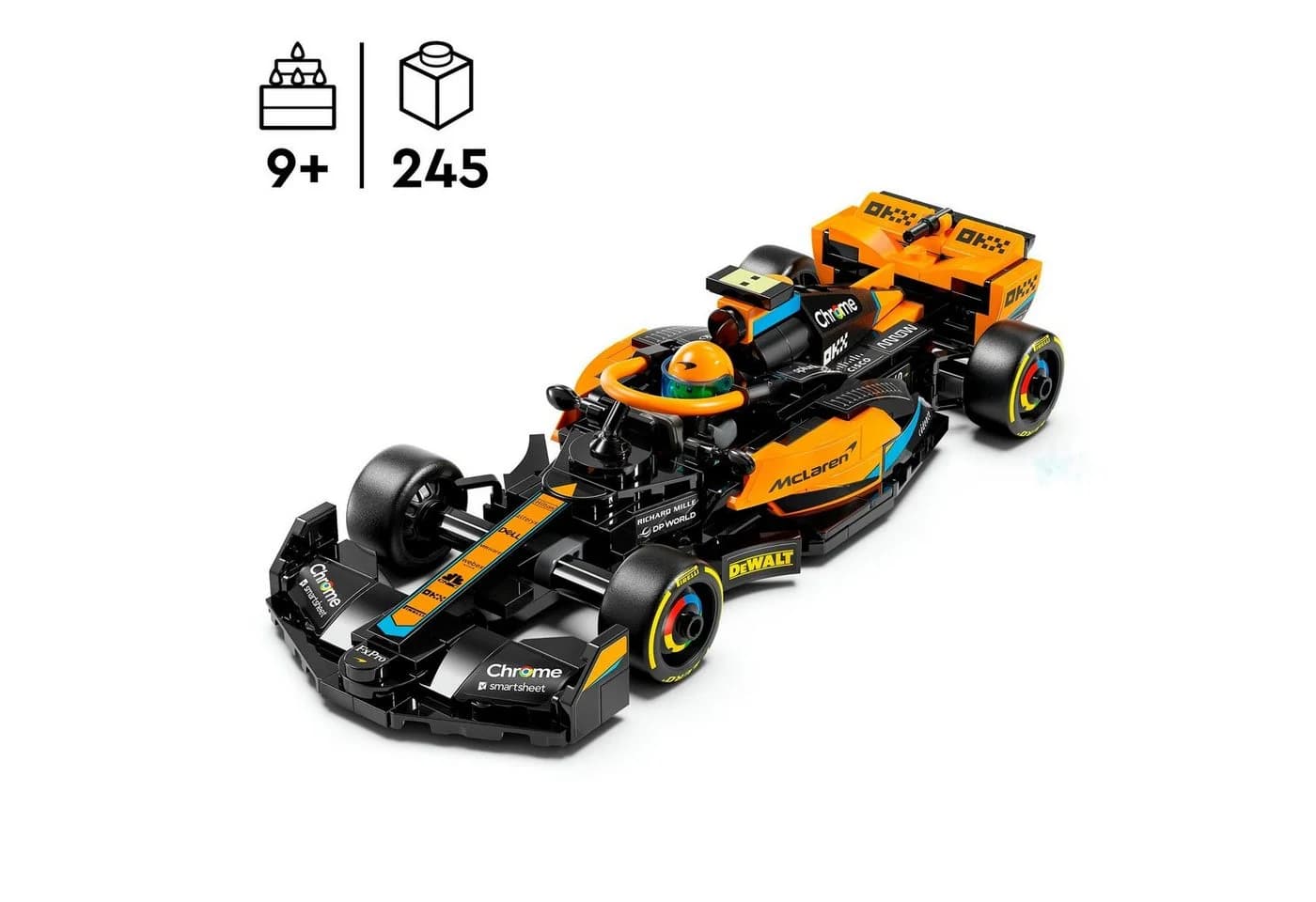 LEGO Speed Champions McLaren Formel-1 Rennwagen 2023 Bunt 245 Teile - Bild 3