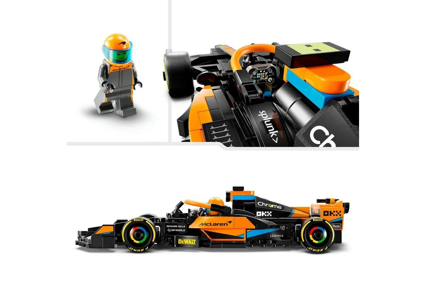 LEGO Speed Champions McLaren Formel-1 Rennwagen 2023 Bunt 245 Teile - Bild 5