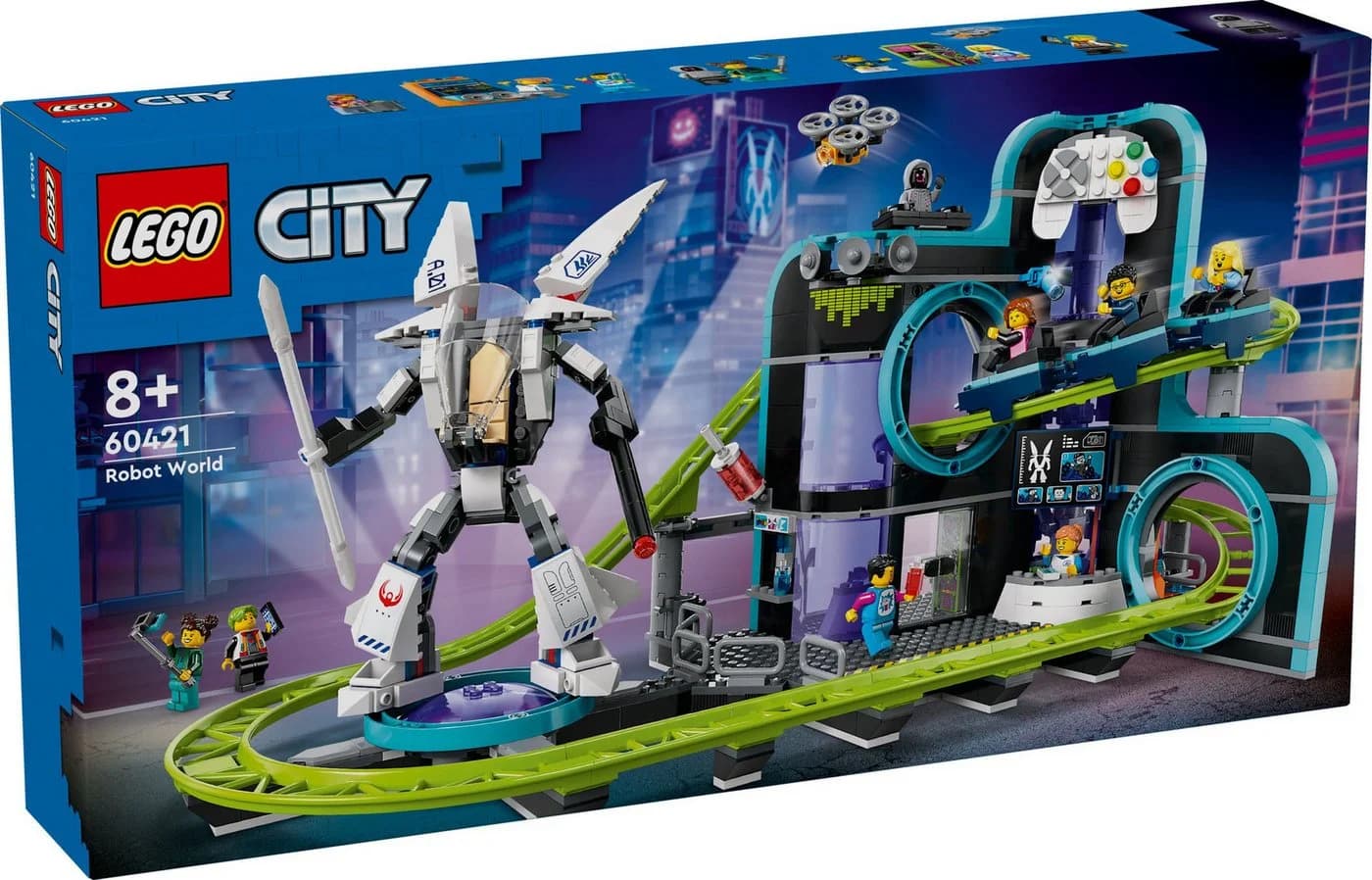 LEGO City 60421 Achterbahn mit Roboter-Mech Konstruktionsspielsteine 986 St