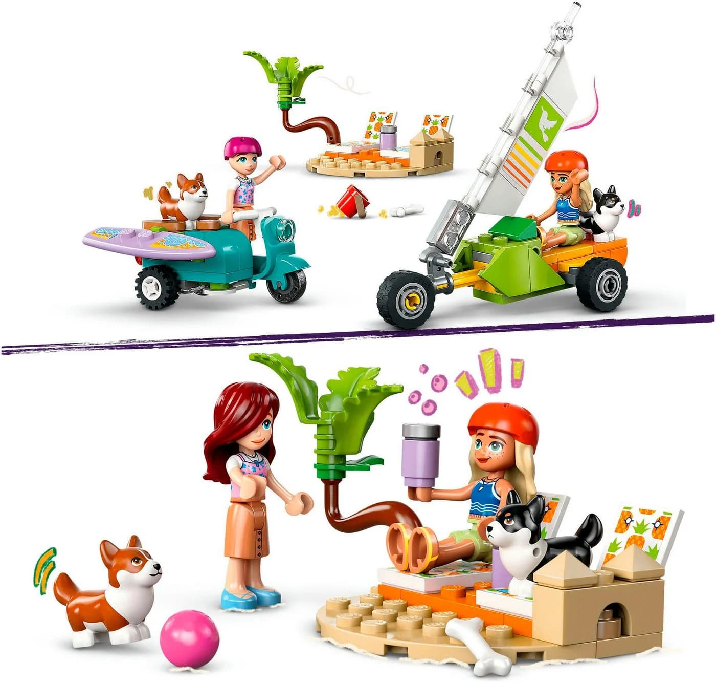 LEGO Friends Strandabenteuer mit Hunden 42641 Bunt - Bild 4