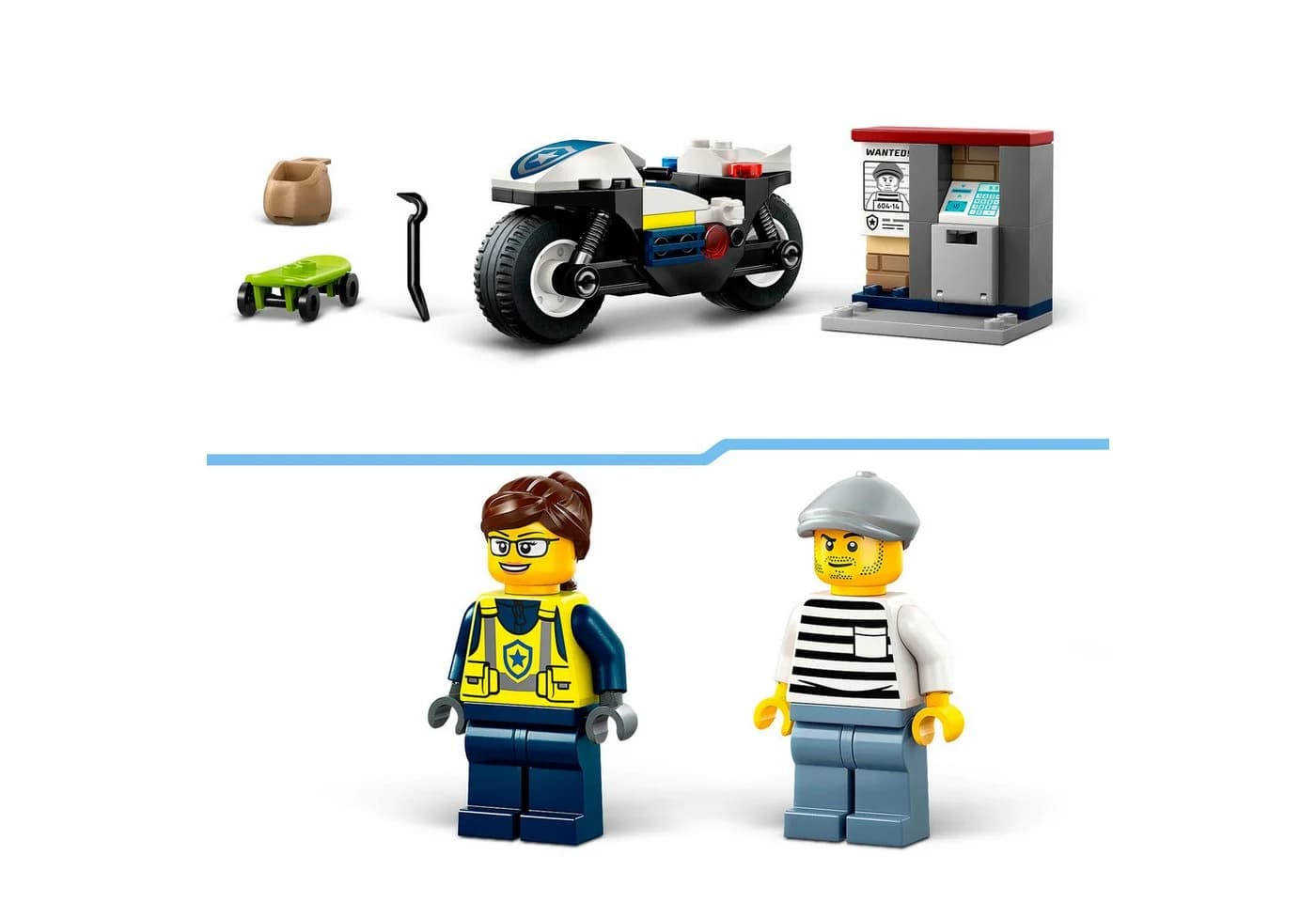 LEGO City Verfolgungsjagd mit dem Polizeimotorrad (60455) - 65 Teile Bunt - Bild 5