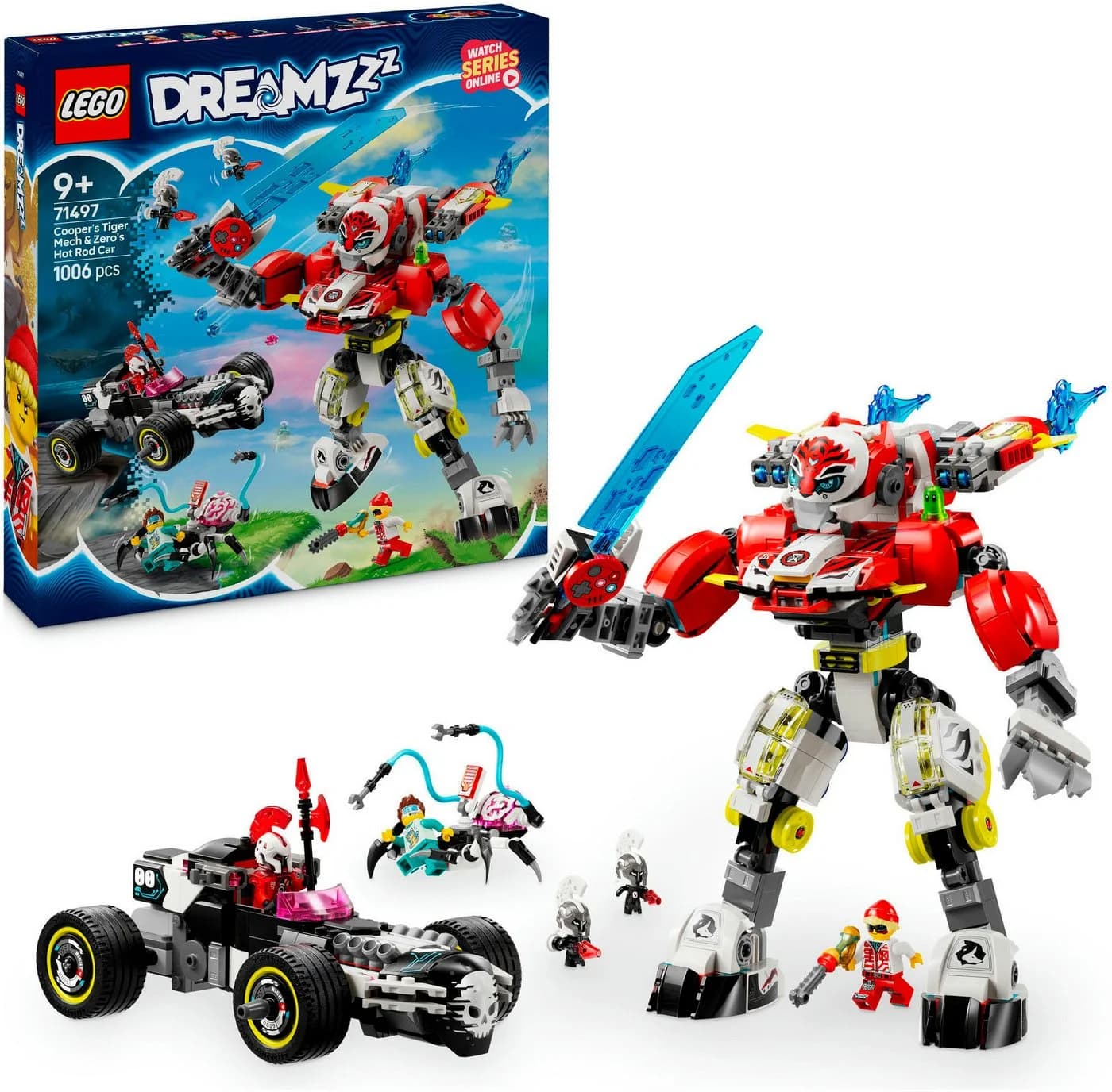 LEGO DREAMZzz Coopers Tiger-Mech und Zero's Hot Rod Auto (71497) Bunt - Bild 2