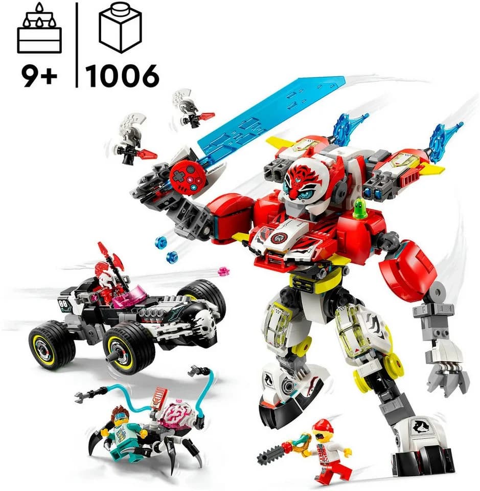 LEGO DREAMZzz Coopers Tiger-Mech und Zero's Hot Rod Auto (71497) Bunt - Bild 3