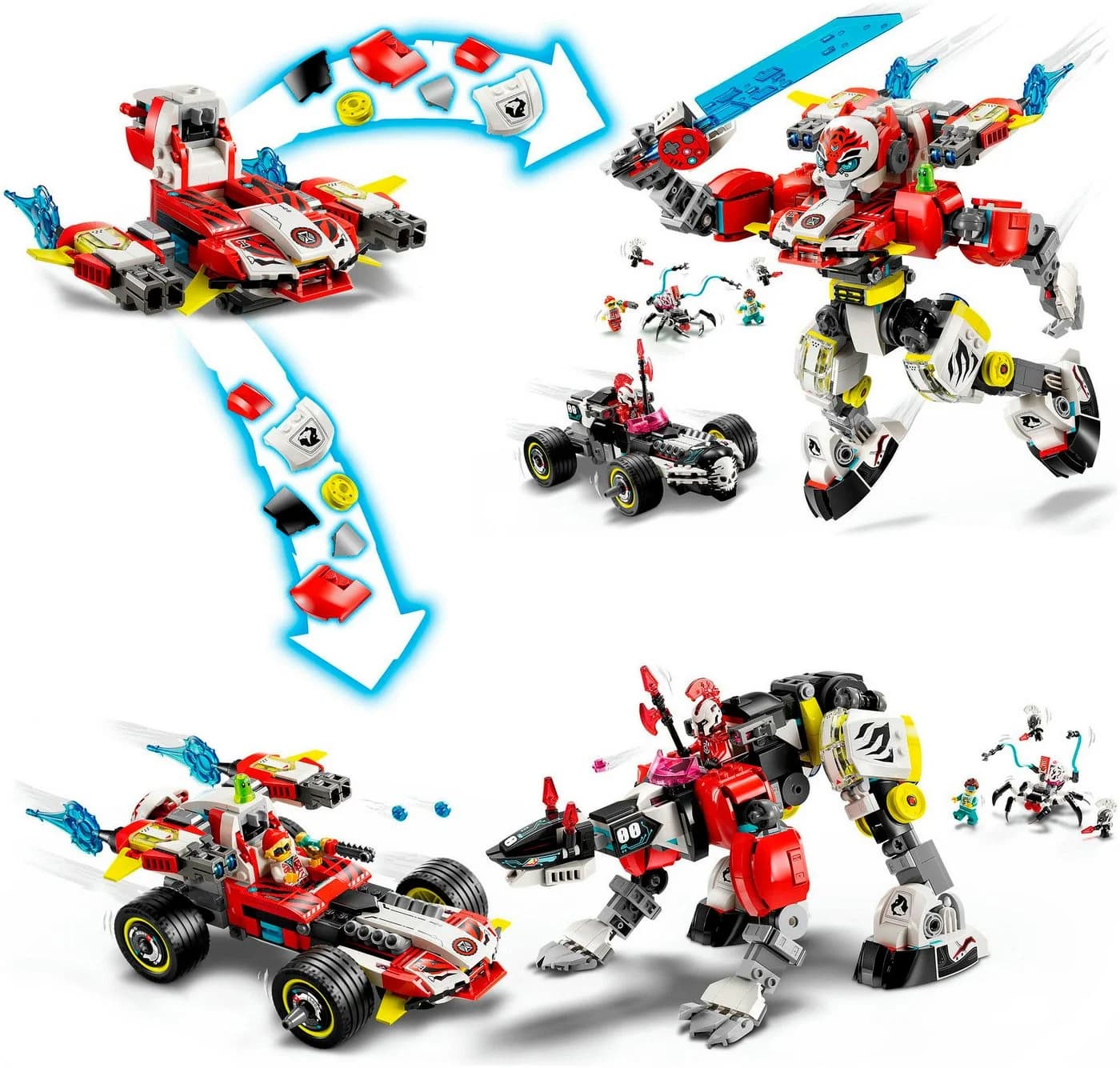 LEGO DREAMZzz Coopers Tiger-Mech und Zero's Hot Rod Auto (71497) Bunt - Bild 4