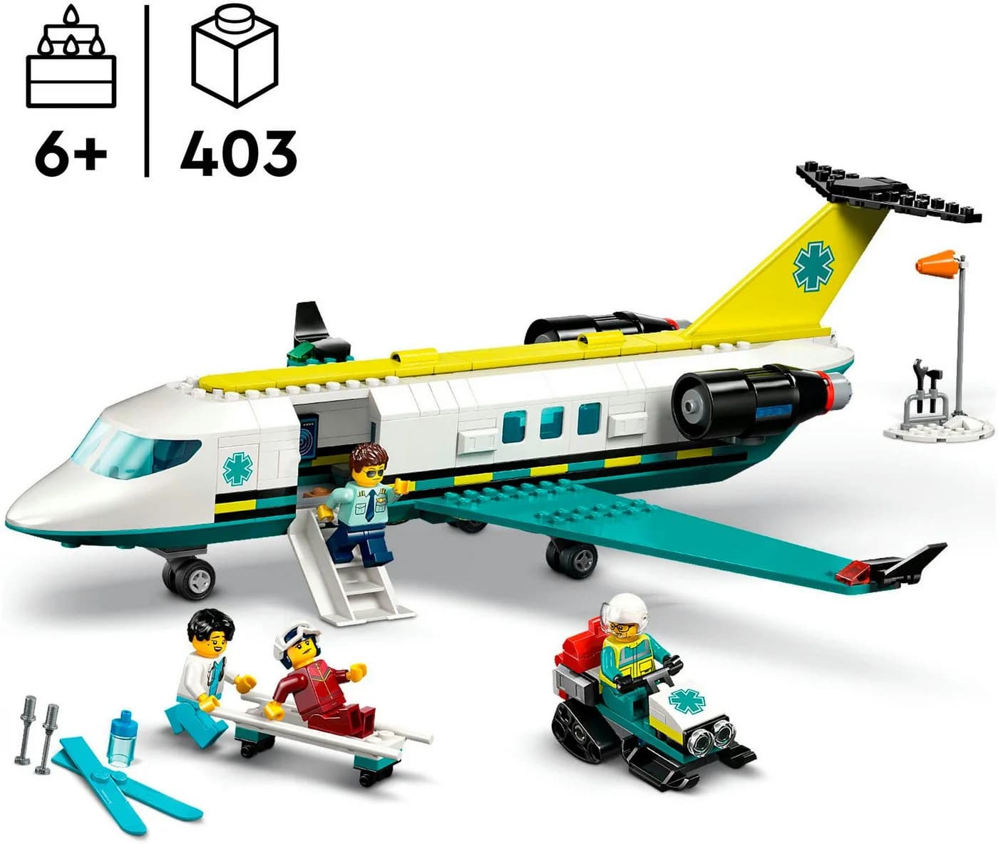 LEGO City Notfallrettungsflugzeug 60465 Bunt 403 Teile - Bild 3