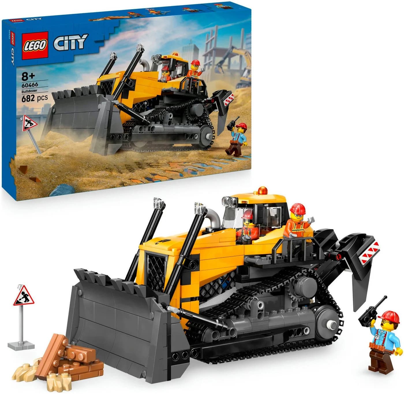 LEGO City Gelber Bulldozer 60466 - 682 Teile Bauspielzeug - Bild 2