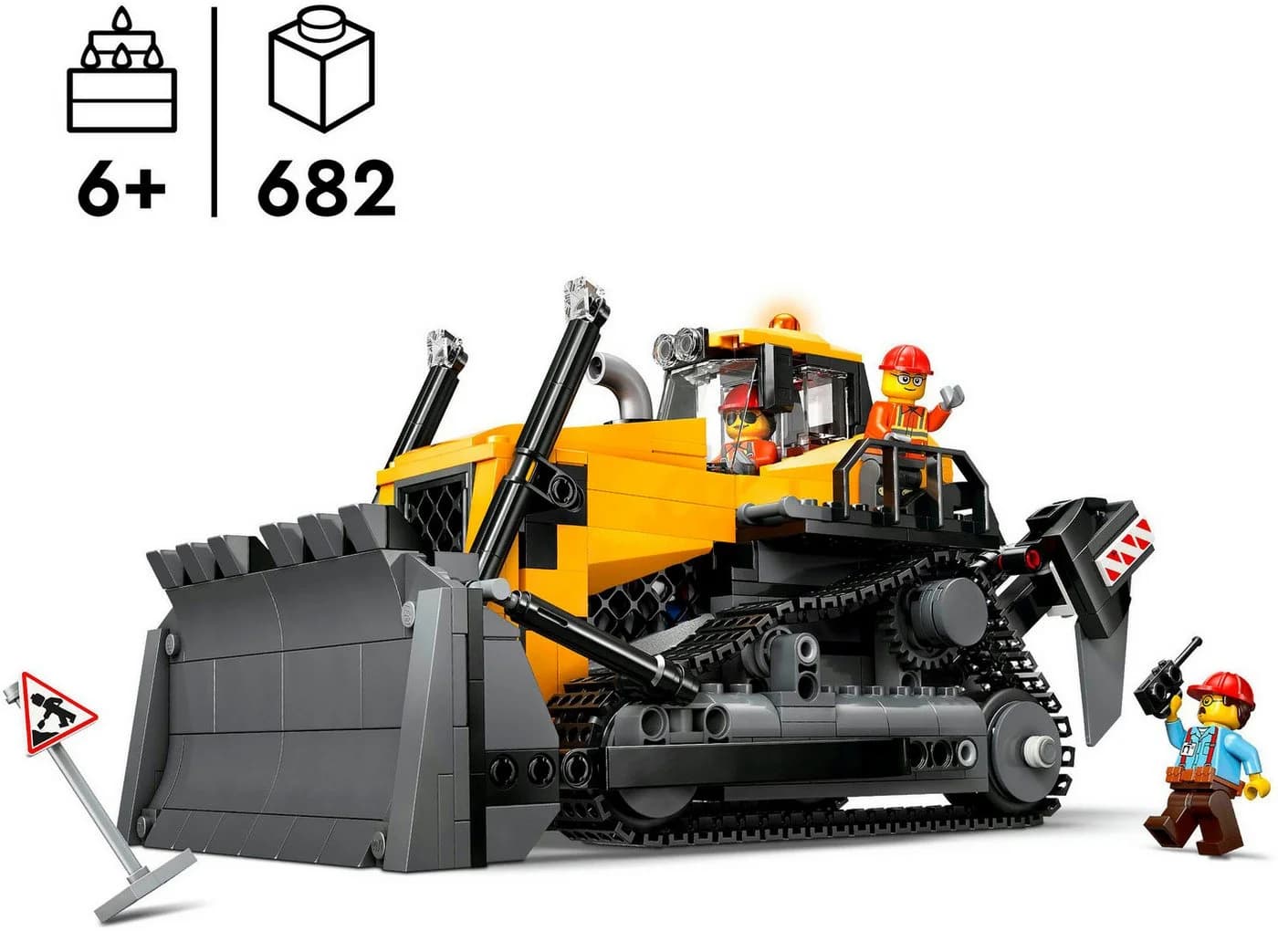 LEGO City Gelber Bulldozer 60466 - 682 Teile Bauspielzeug - Bild 3