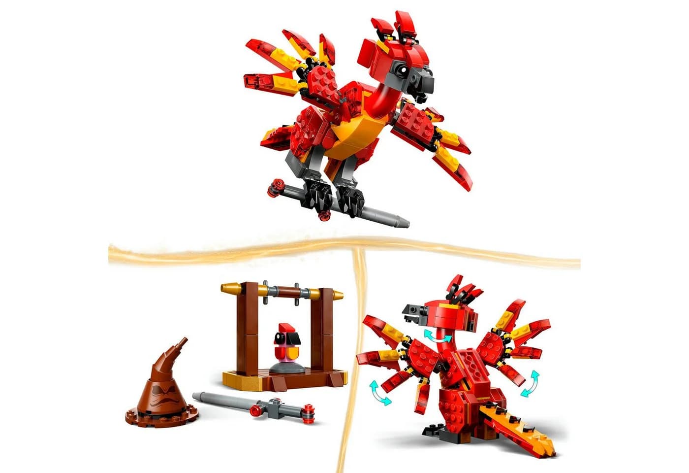 LEGO Harry Potter Fawkes: Dumbledores Phönix (76448) Bunt - Bild 4