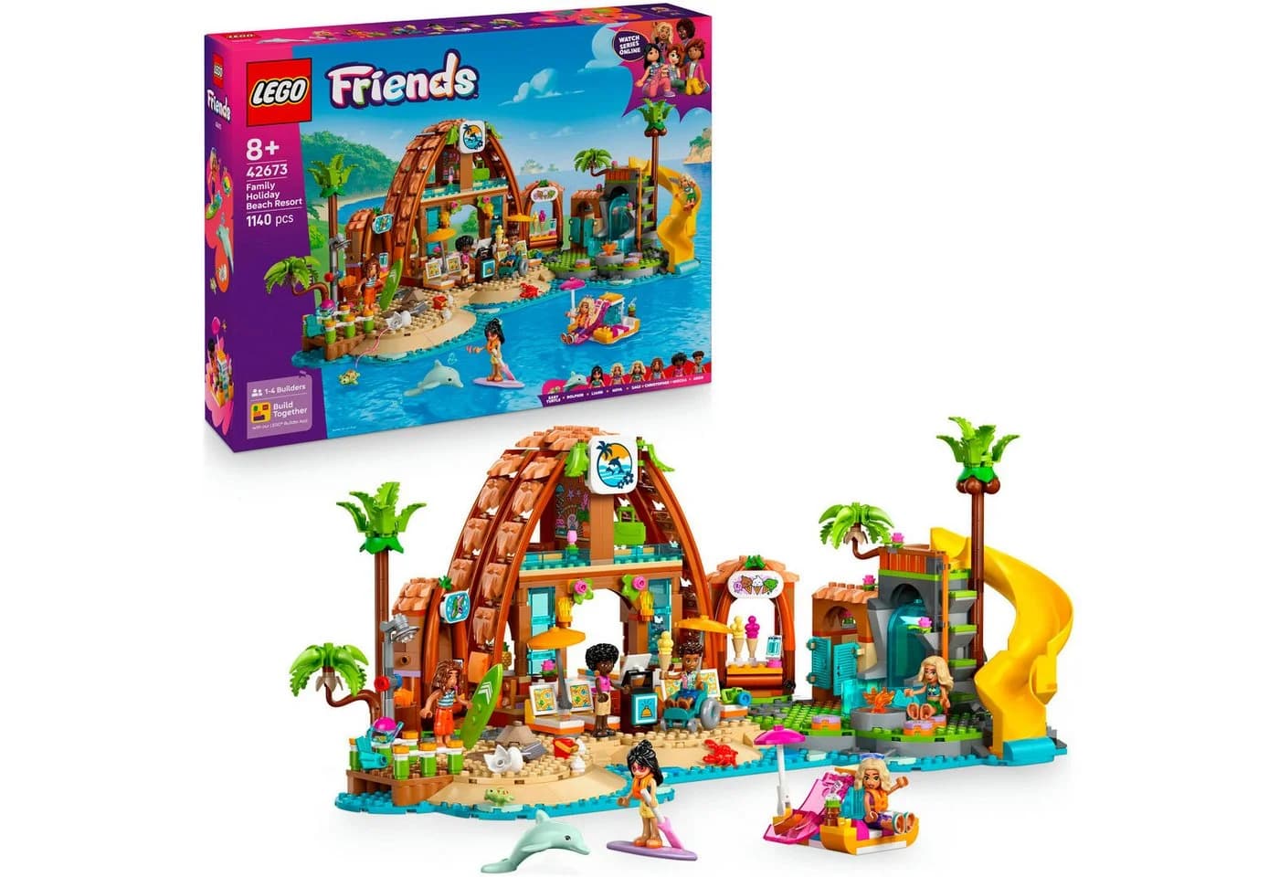 LEGO Friends Familienurlaub im Strandresort 42673 Bunt 1140 Teile - Bild 2