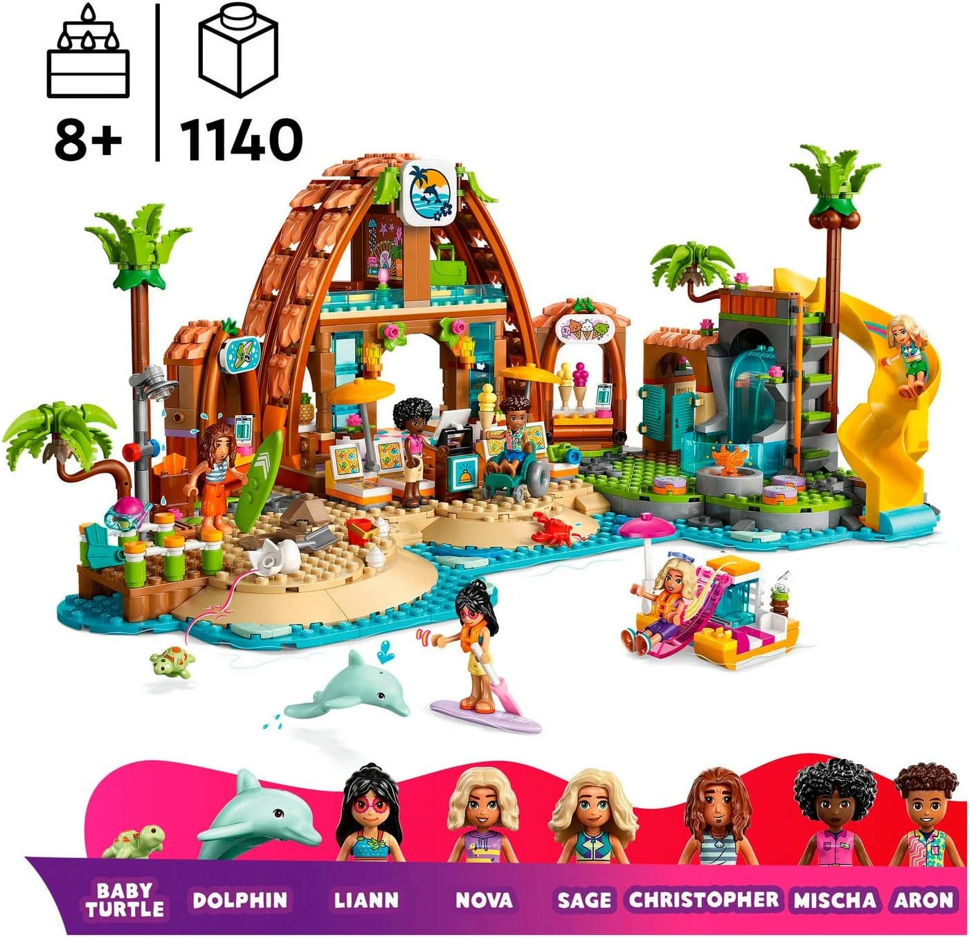 LEGO Friends Familienurlaub im Strandresort 42673 Bunt 1140 Teile - Bild 3