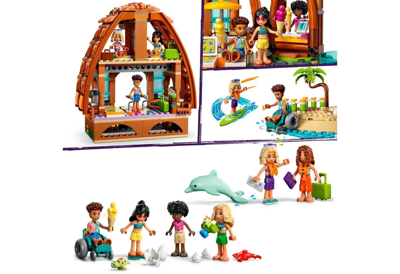 LEGO Friends Familienurlaub im Strandresort 42673 Bunt 1140 Teile - Bild 5