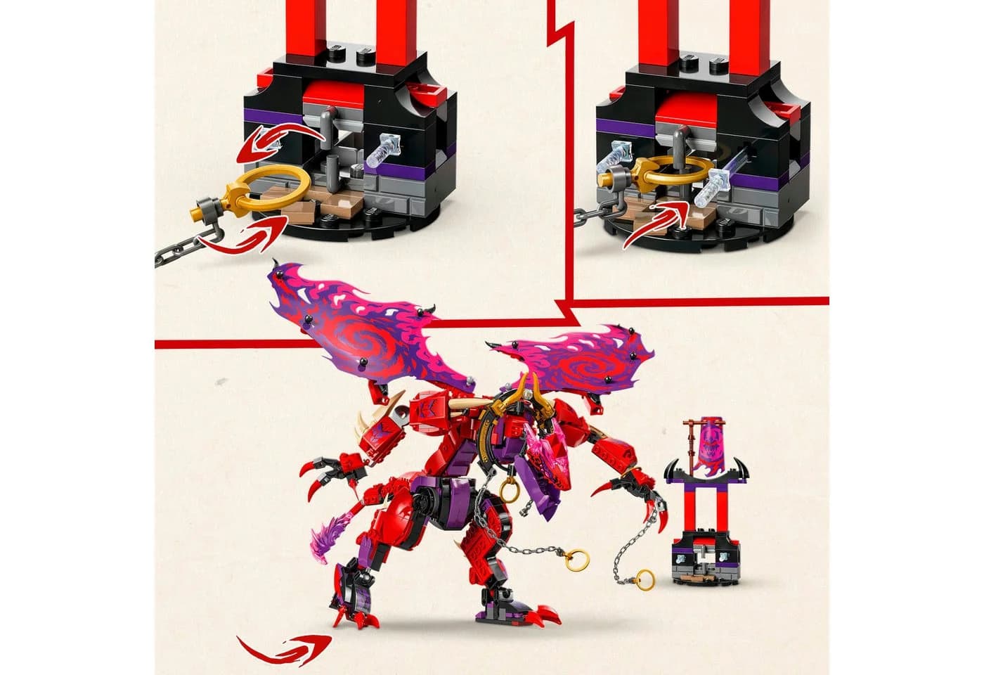 LEGO Ninjago Chaosdrache Donnerzahn 71832 Bunt 668 Teile - Bild 5