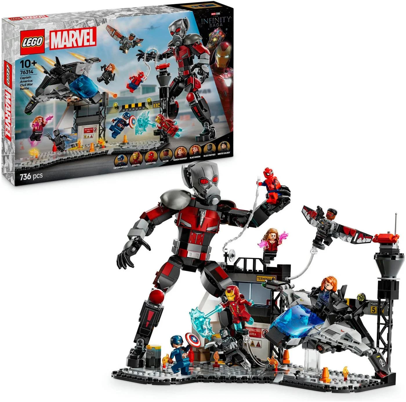 LEGO Captain America Civil War Actionduell 76314 Bauset mit 9 Figuren - Bild 3