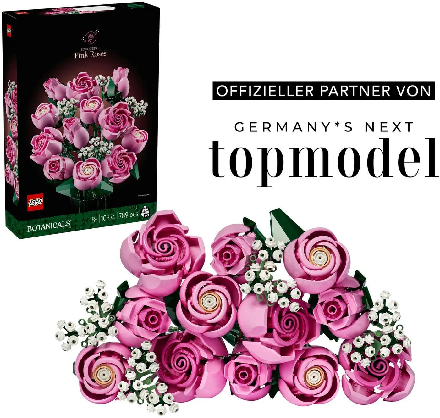 LEGO® Rosa Rosenstrauß 10374 Kunstblumen 789 Teile - Bild 2