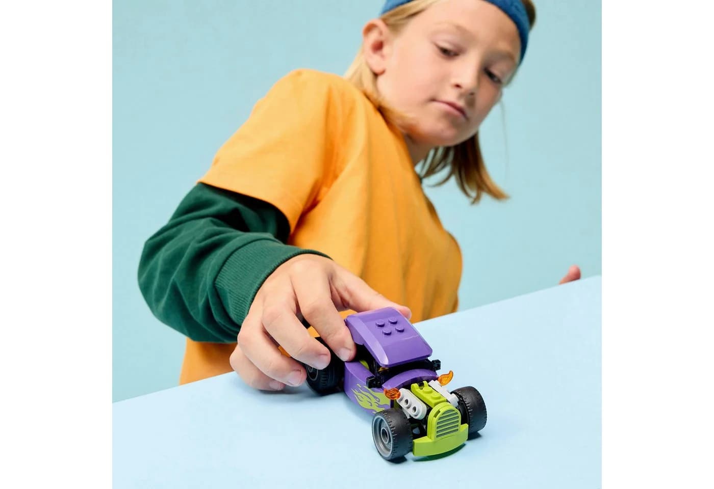 LEGO City Hot Rod 60485 Violett mit neongrünen Flammen