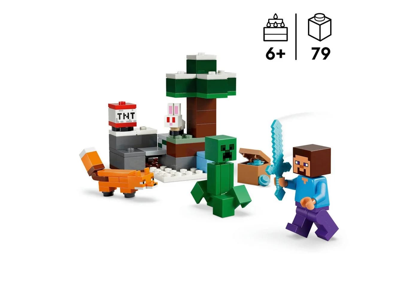 LEGO® Steves Abenteuer in der Taiga (21583) Minecraft Konstruktionsspielsteine 79 Teile - Bild 3