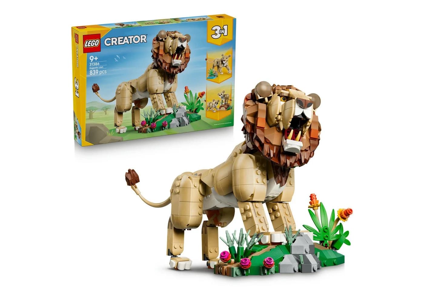 LEGO Creator 3-in-1 Majestätischer Löwe 31386 Bunt 839 Teile - Bild 2