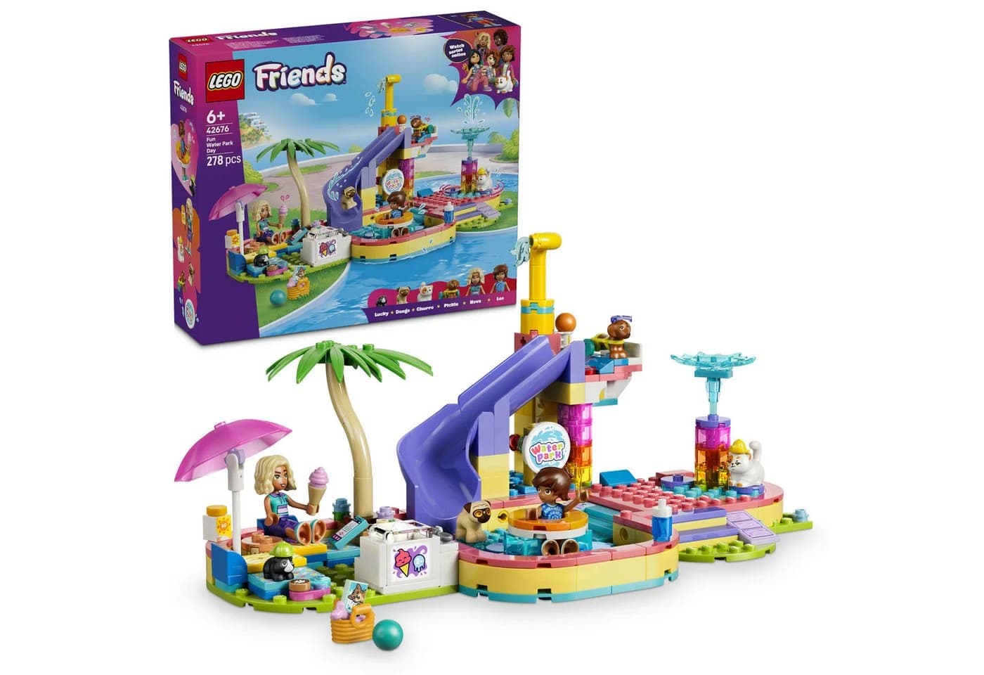 LEGO® Friends Wasserpark Bauset 42676 mit 278 Teilen und 4 Haustieren - Bild 2