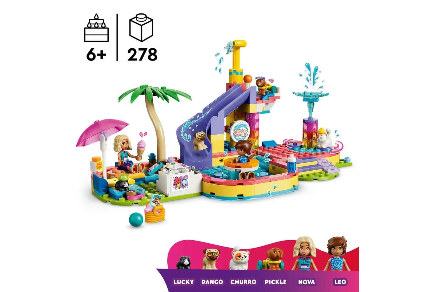 LEGO® Friends Wasserpark Bauset 42676 mit 278 Teilen und 4 Haustieren - Bild 3