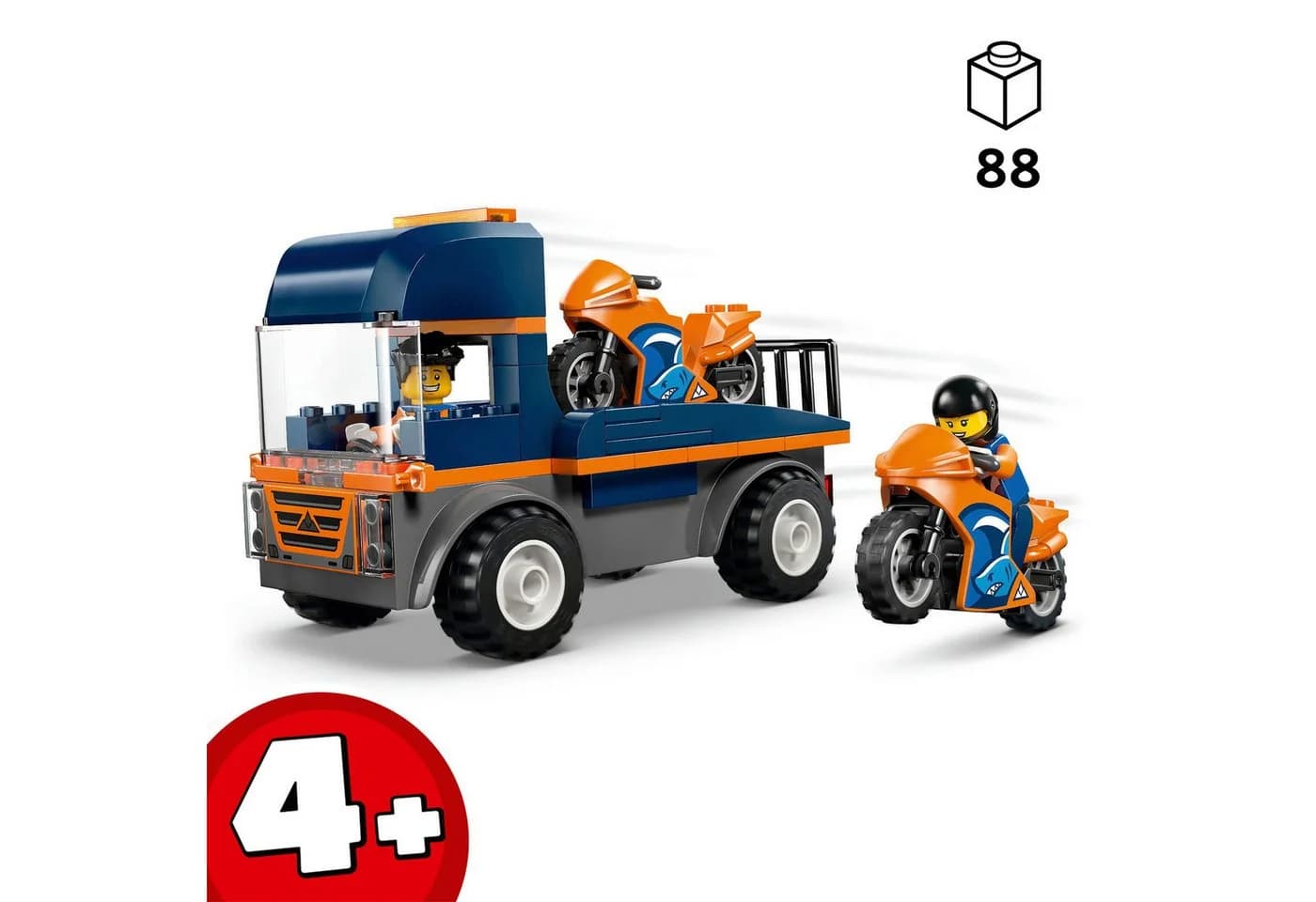 LEGO® Motorradtransporter 60491 LEGO City Konstruktionsspielsteine 88 St. Made in Europe - Bild 3