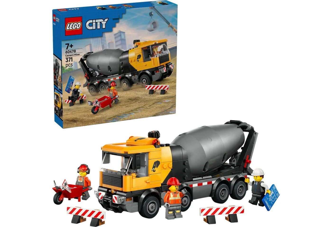 LEGO® Betonmischer 60478 LEGO City Konstruktionsspielsteine 371 St. Bunt - Bild 2