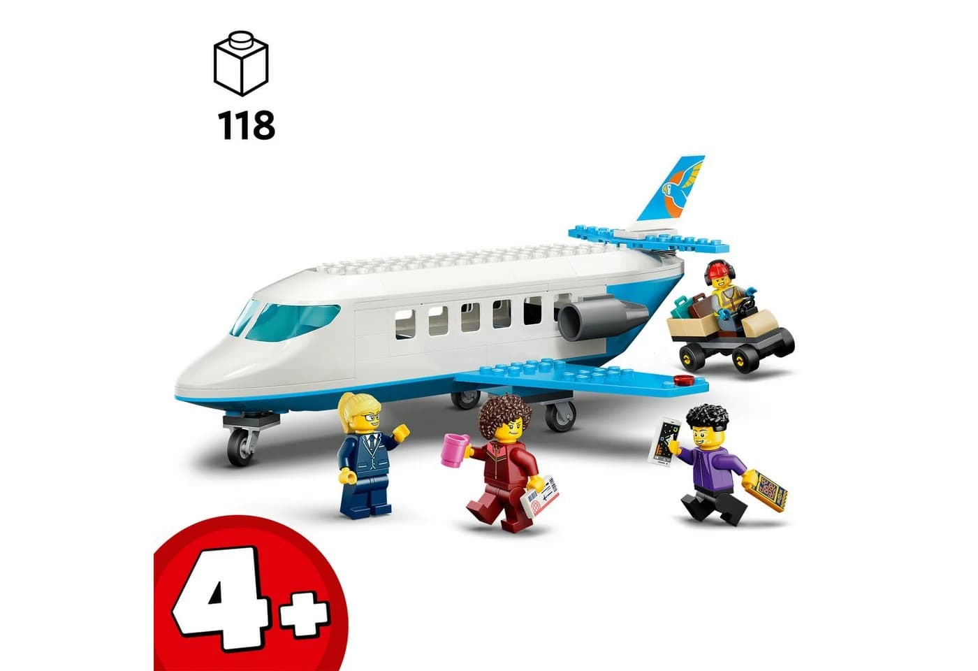LEGO City Passagierjet 60492 Bauset 118 Teile Bunt - Bild 3
