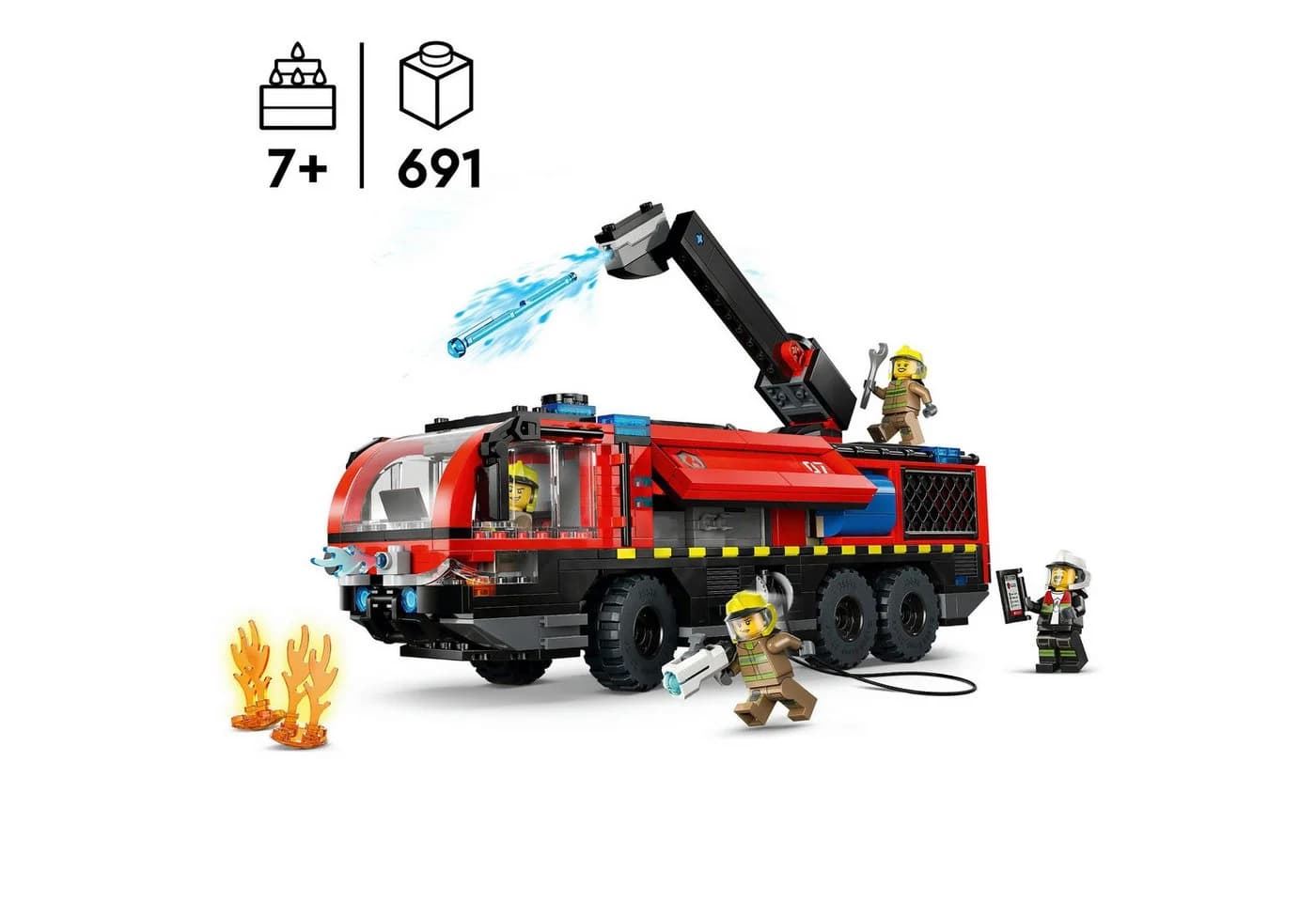 LEGO® Flughafenlöschfahrzeug 60499 LEGO City Konstruktionsspielsteine 691 St. Made in Europe - Bild 3