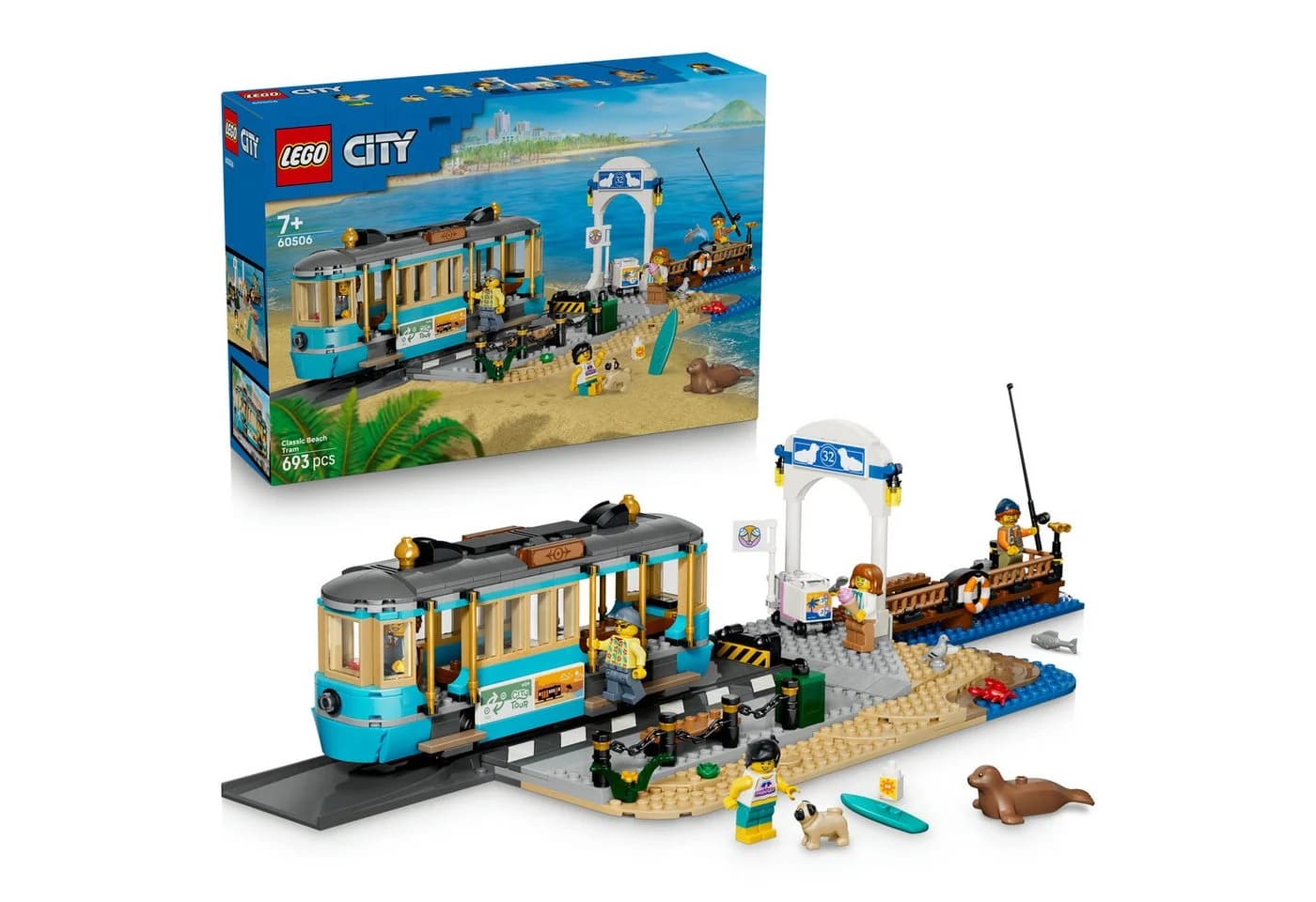 LEGO City Klassische Strandstraßenbahn 60506 Bunt 693 Teile - Bild 2