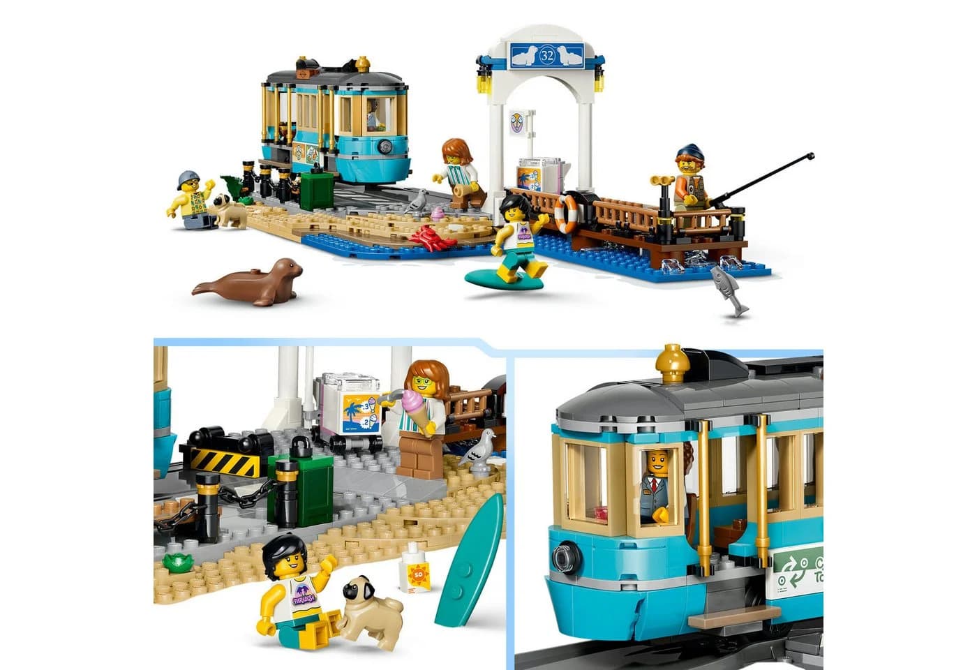 LEGO City Klassische Strandstraßenbahn 60506 Bunt 693 Teile - Bild 4