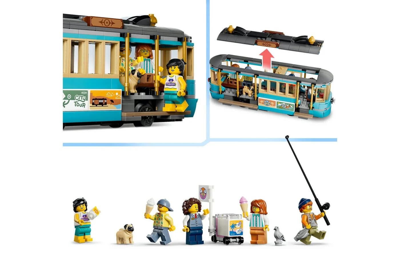 LEGO City Klassische Strandstraßenbahn 60506 Bunt 693 Teile - Bild 5