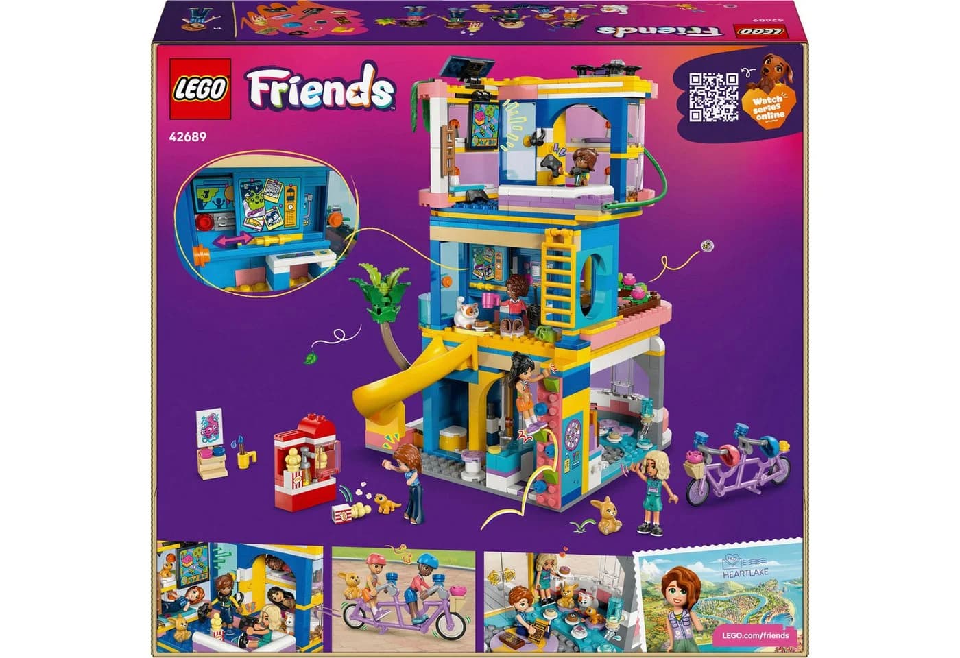 LEGO® Heartlake City Clubhaus der Freunde (42689) LEGO Friends Konstruktionsspielsteine 794 St. Made in Europe