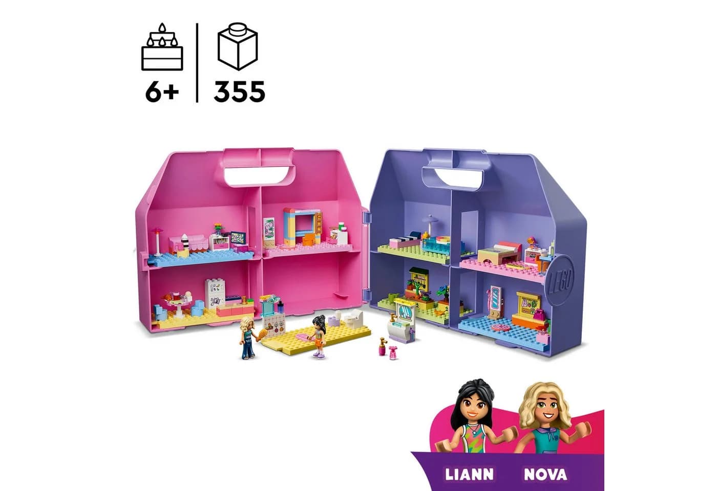 LEGO® Friends Kreativer Puppenhauskoffer 42697 mit 355 Teilen - Bild 3