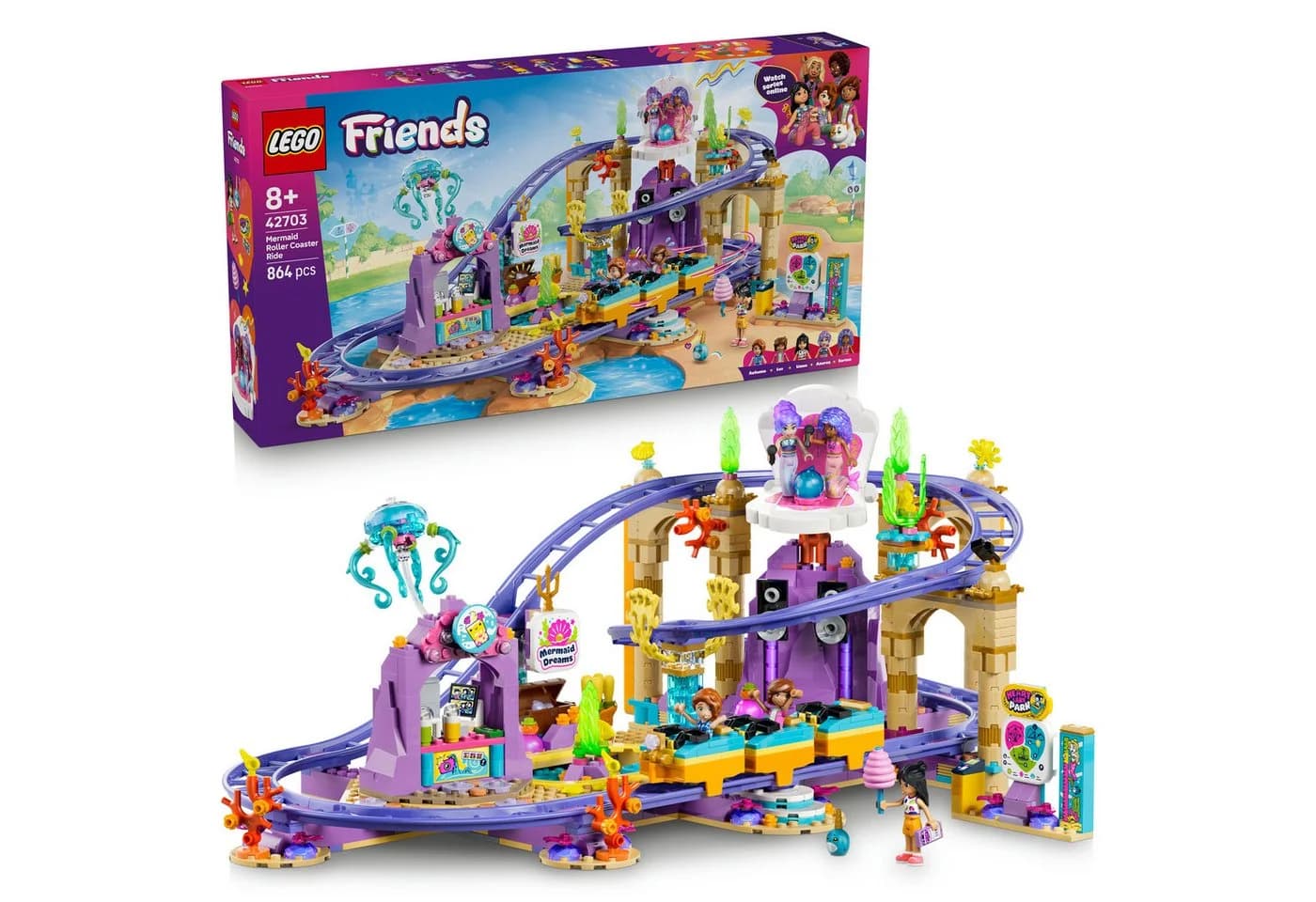LEGO Friends Meerjungfrauen-Achterbahn 42703 Bauset 864 Teile - Bild 2