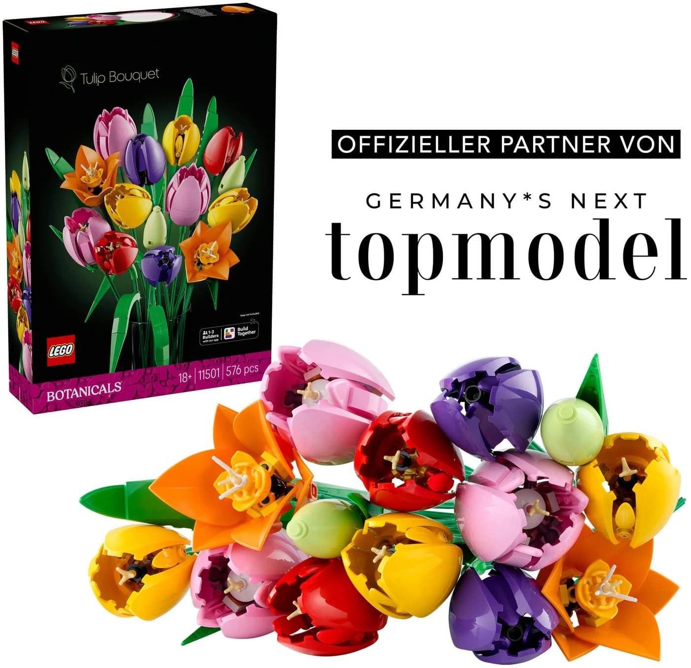 LEGO Tulpenstrauß 11501 Blumenstrauß 576 Teile - Bild 2