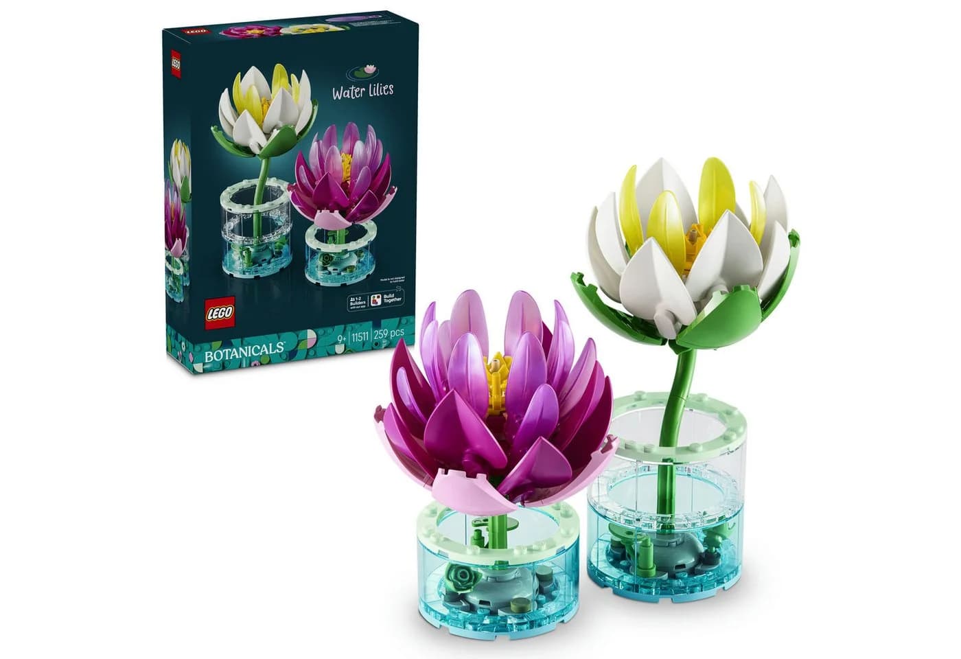 LEGO Botanicals Seerosen Bauset 259 Teile Weiß/Rosa - Bild 2
