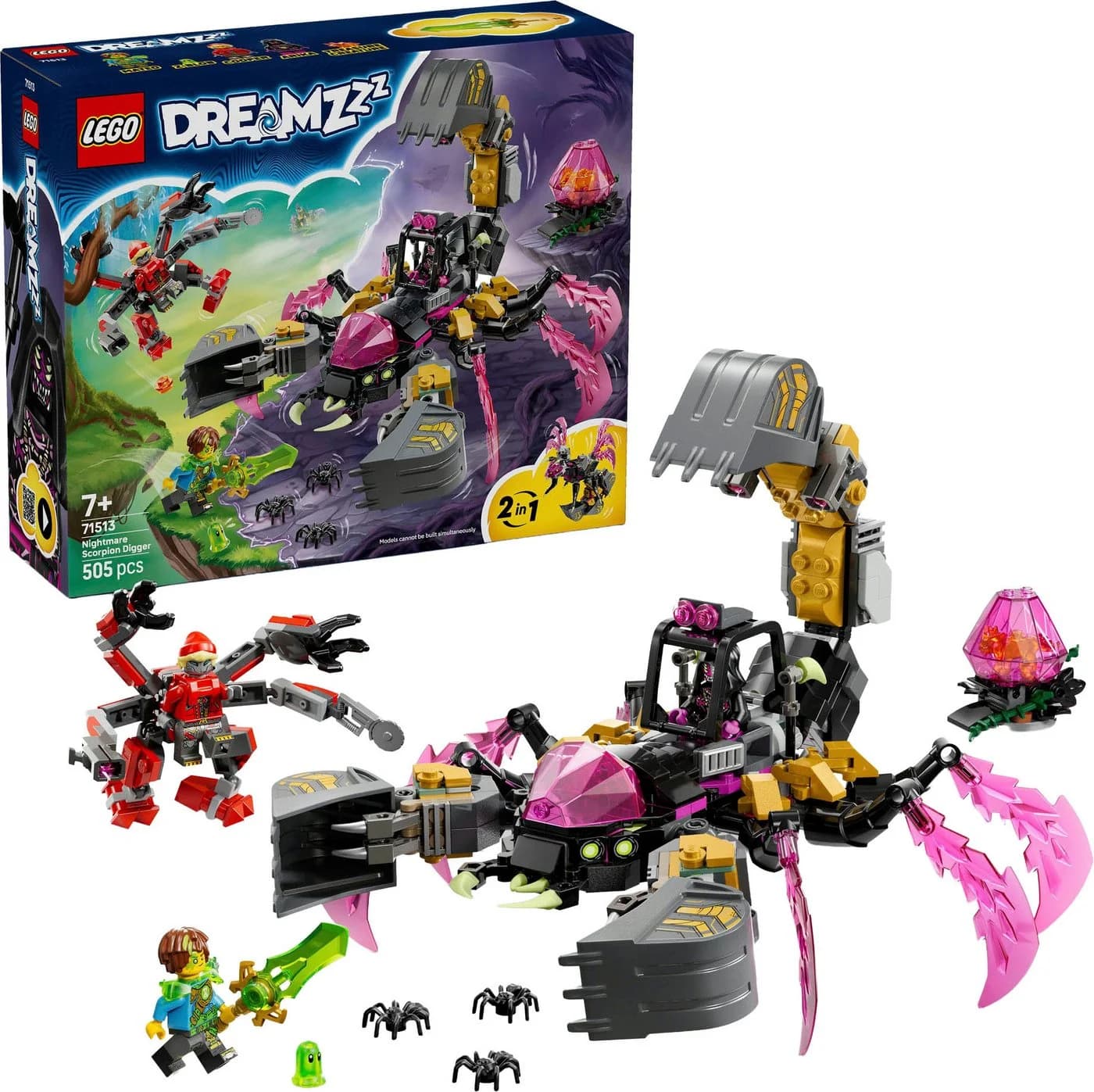 LEGO® Albtraum-Skorpionbagger (71513) LEGO DREAMZzz Konstruktionsspielsteine 505 St. Made in Europe - Bild 2