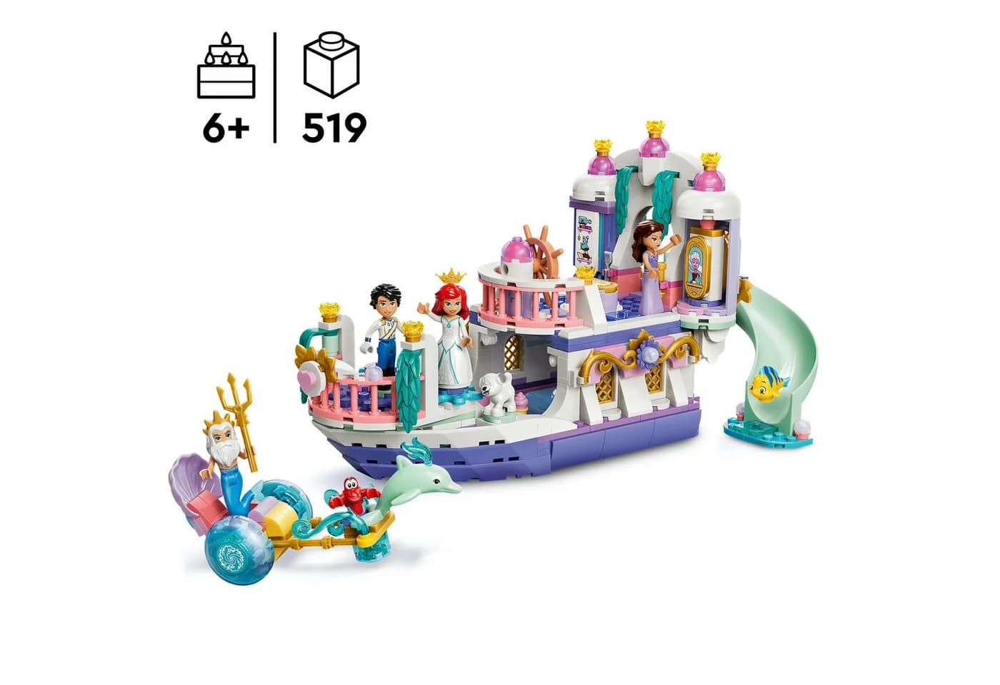 LEGO Arielles Königliches Hochzeitsboot 43299 Disney Princess Bauset 519 Teile - Bild 3