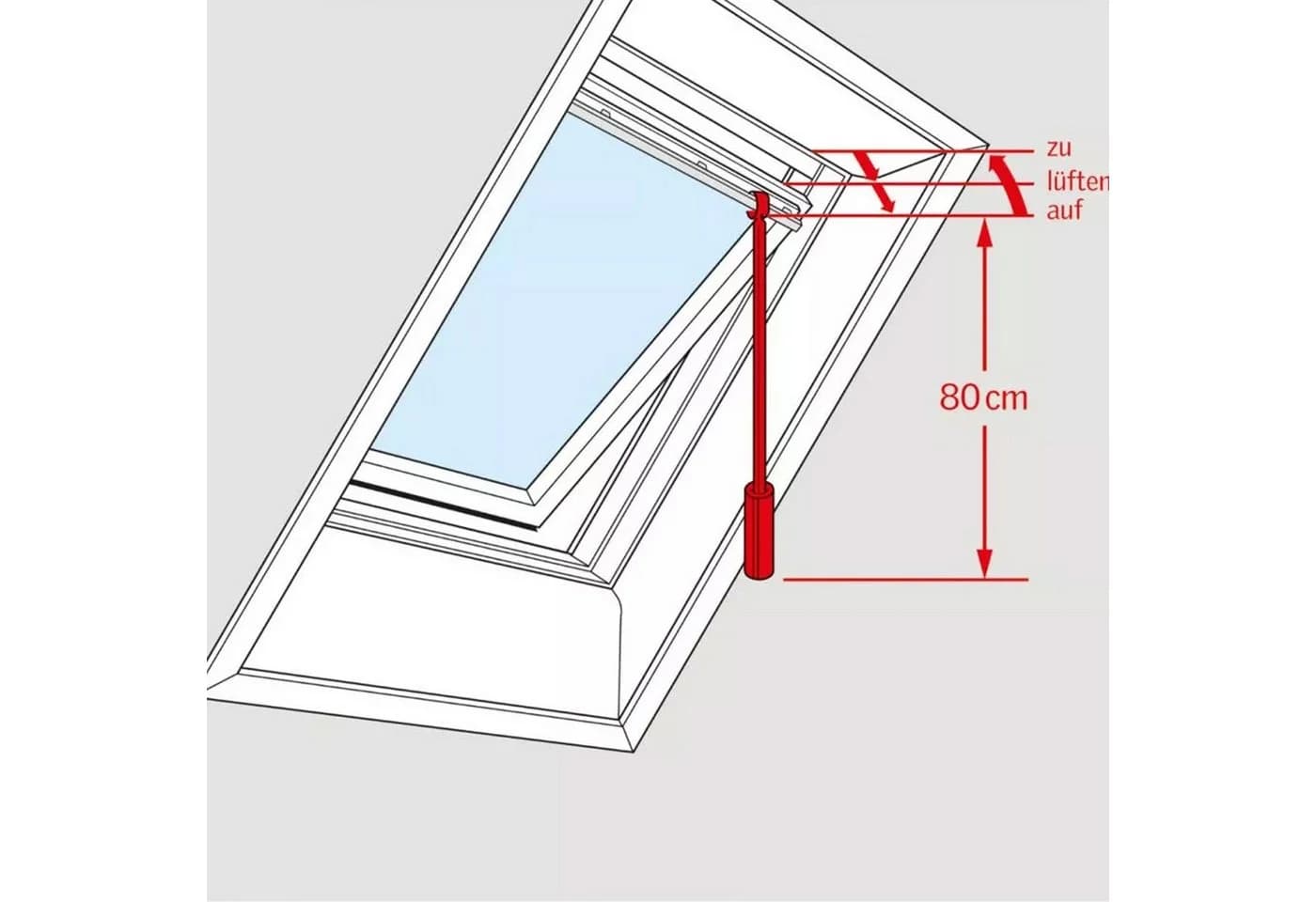 VELUX Bedienungsstange für Rollläden 80 cm