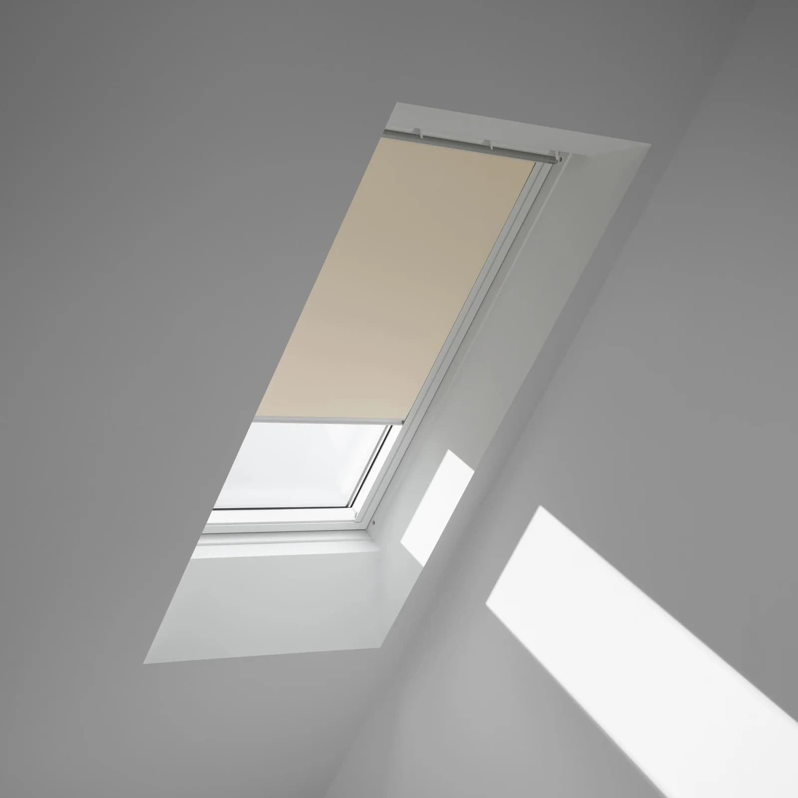 Verdunklungsrollo VELUX FK04 Hellbeige Weiß