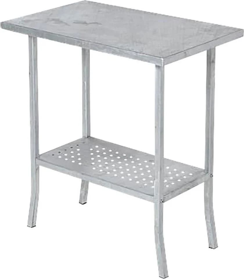 PLUS Pflanztisch Stahl Massivholz Silber Modern - Bild 2