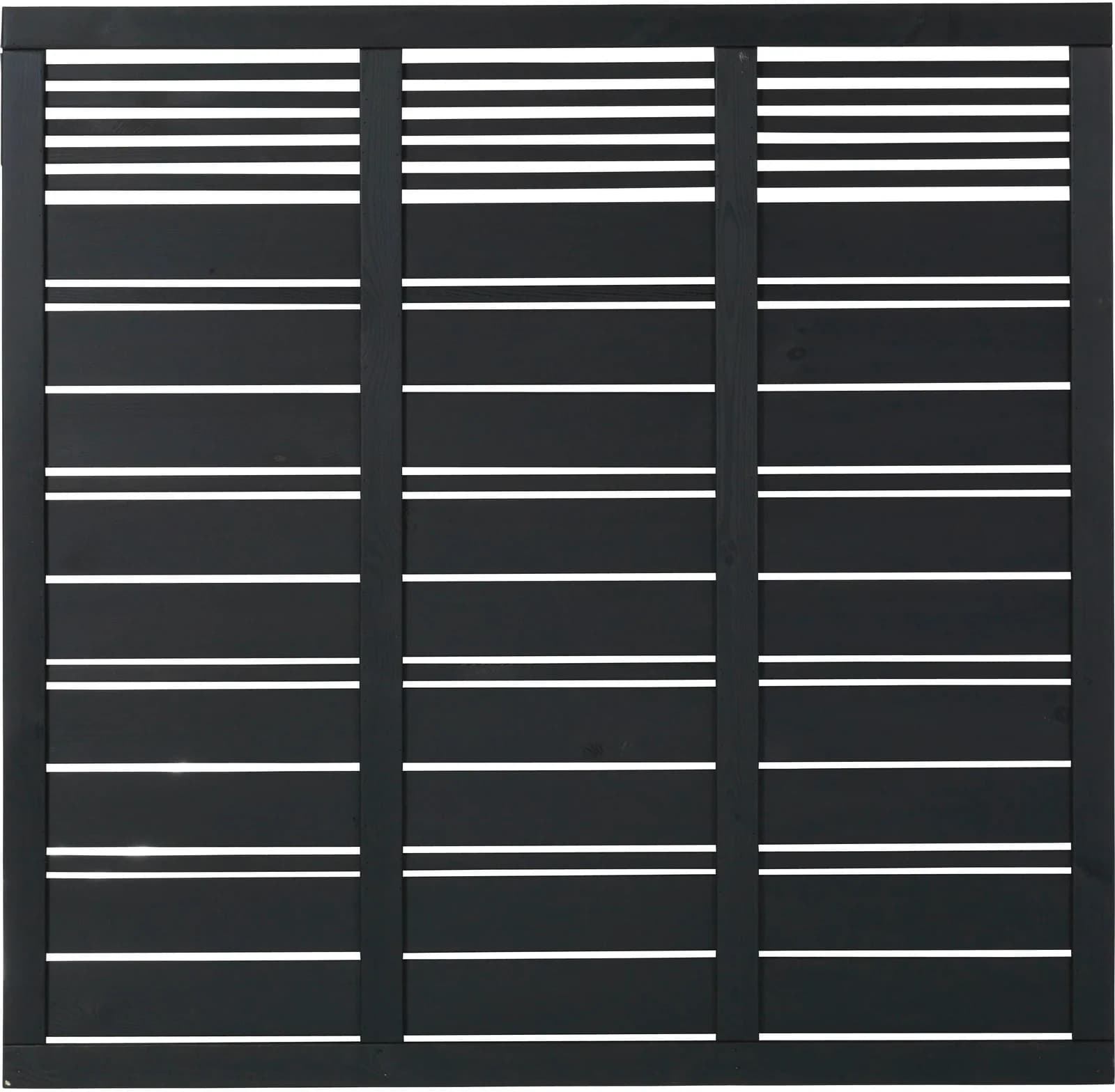 Sichtschutzelement PLUS Silence Schwarz Massivholz Stahl
