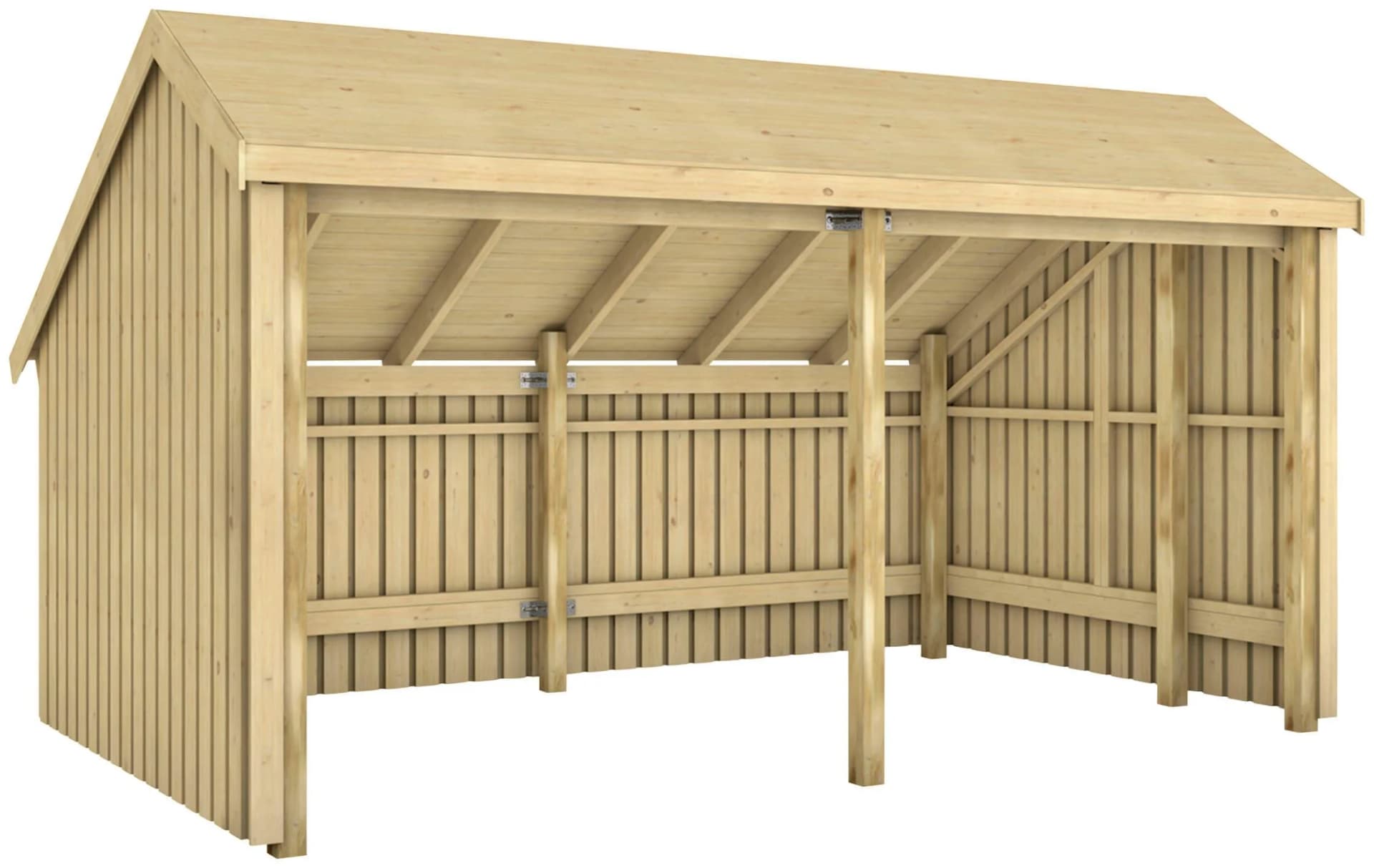 Gartenhaus Pultdach Holzwerkstoff beige, natur