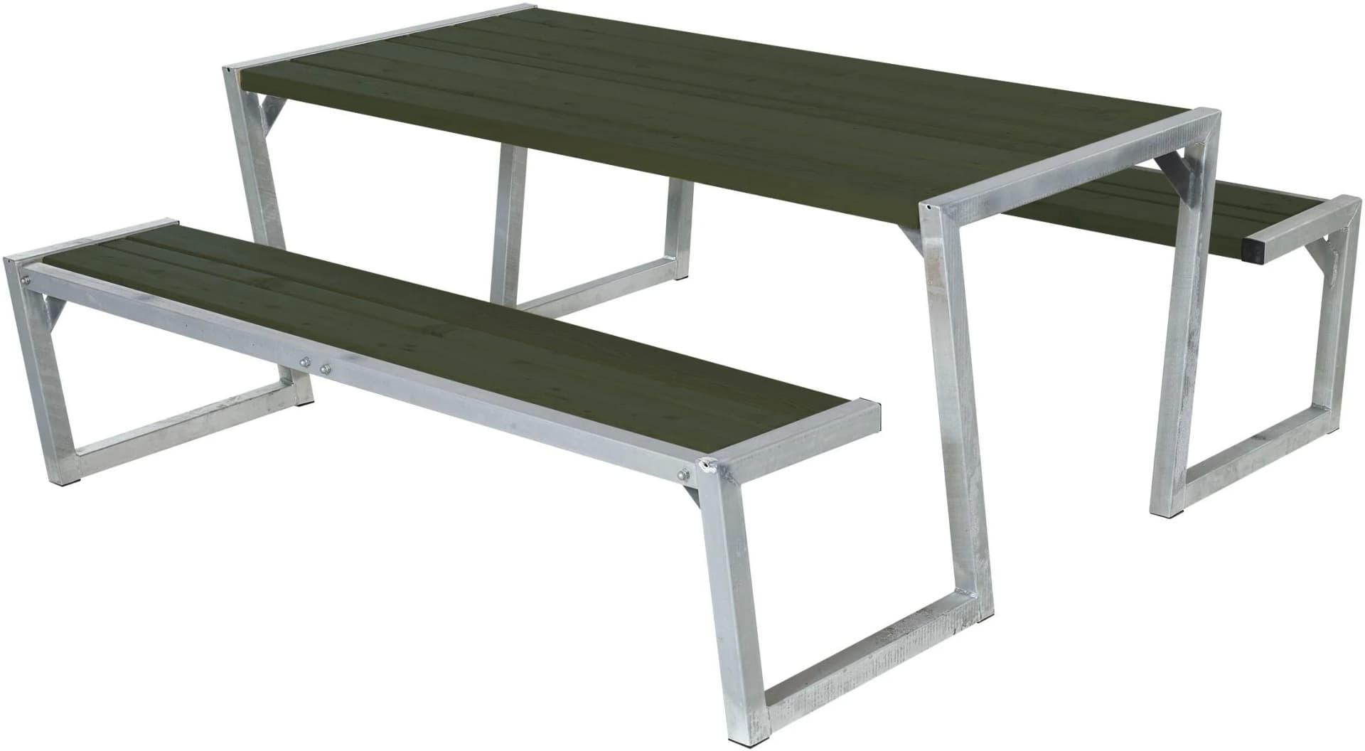 Garten-Essgruppe PLUS Zigma Kombimöbel, Grün RAL 6009, 190x73x176cm