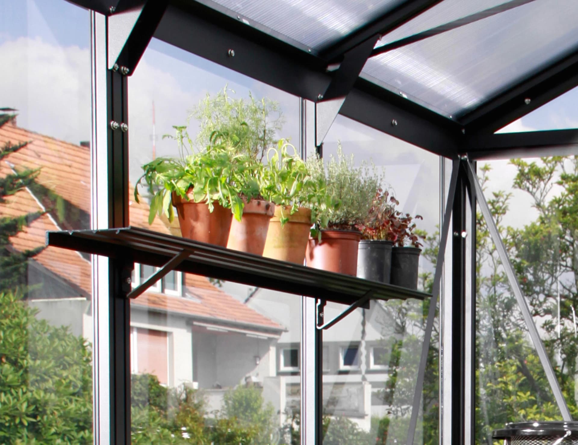 Wandregal VITAVIA Schwarz Aluminium