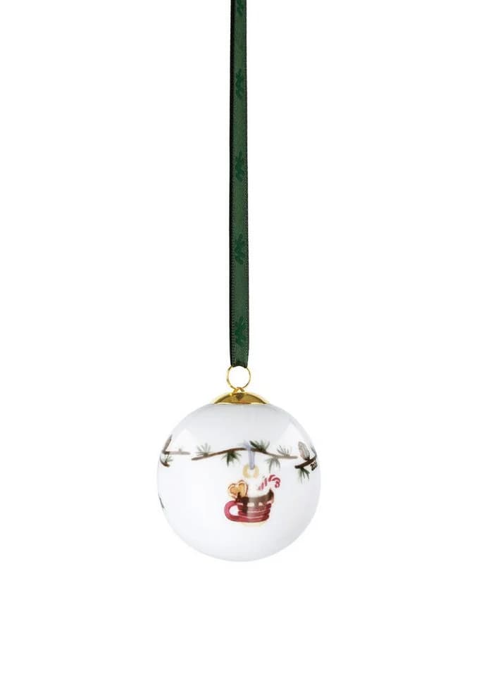 Kähler Hammershøi Christmas Kugel 2026 Weiß Porzellan - Bild 3