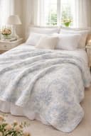AU Maison Wohndecke Blue Quilt-Optik Baumwolle Bild 1