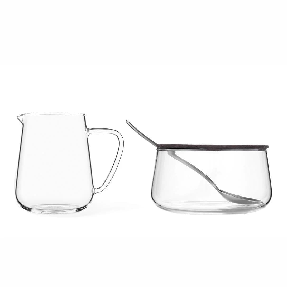Milch-/Zucker-Set VIVA CLASSIC - Glas, Kork, Edelstahl