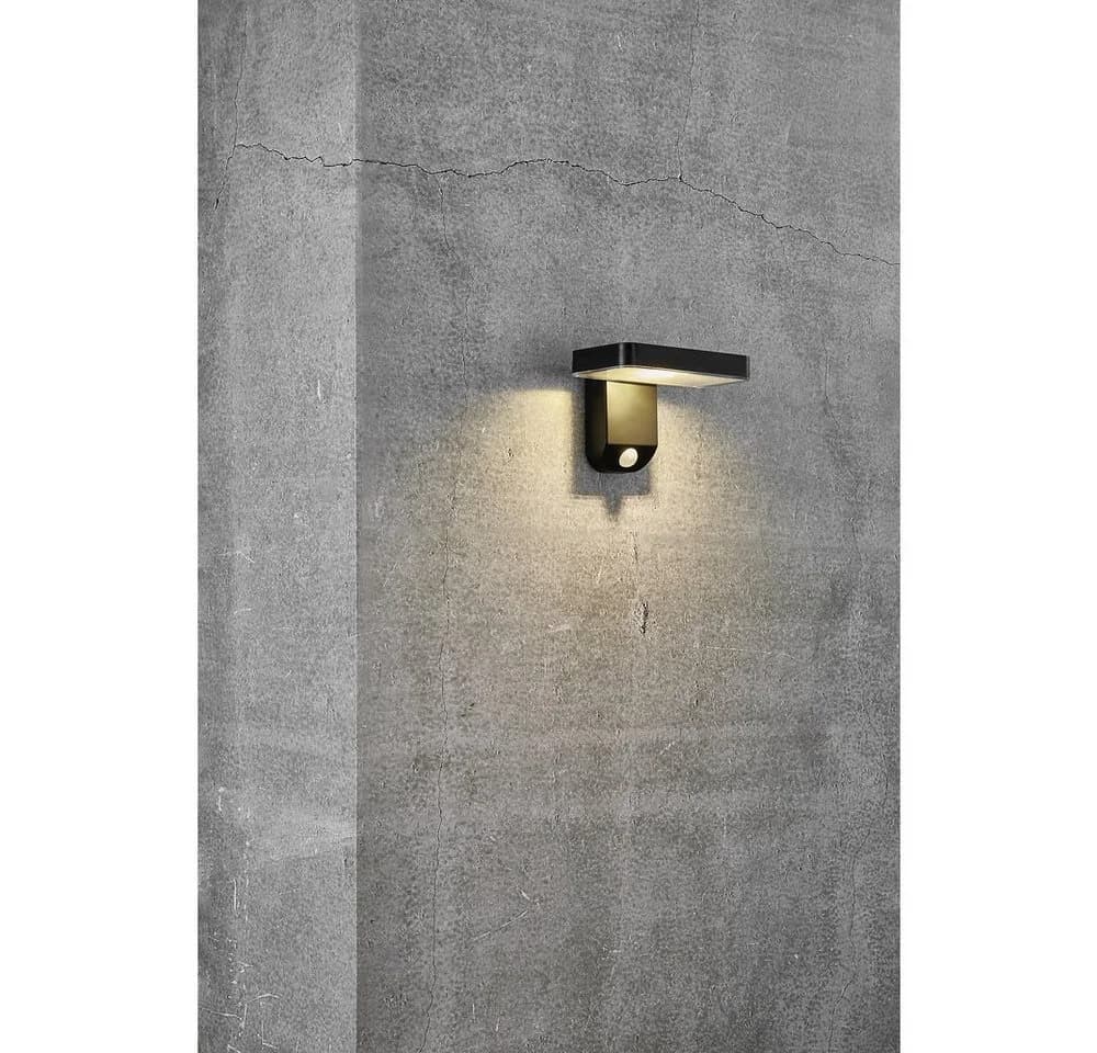 Nordlux LED Außen-Wandleuchte Rica Square Solar Modul Schwarz