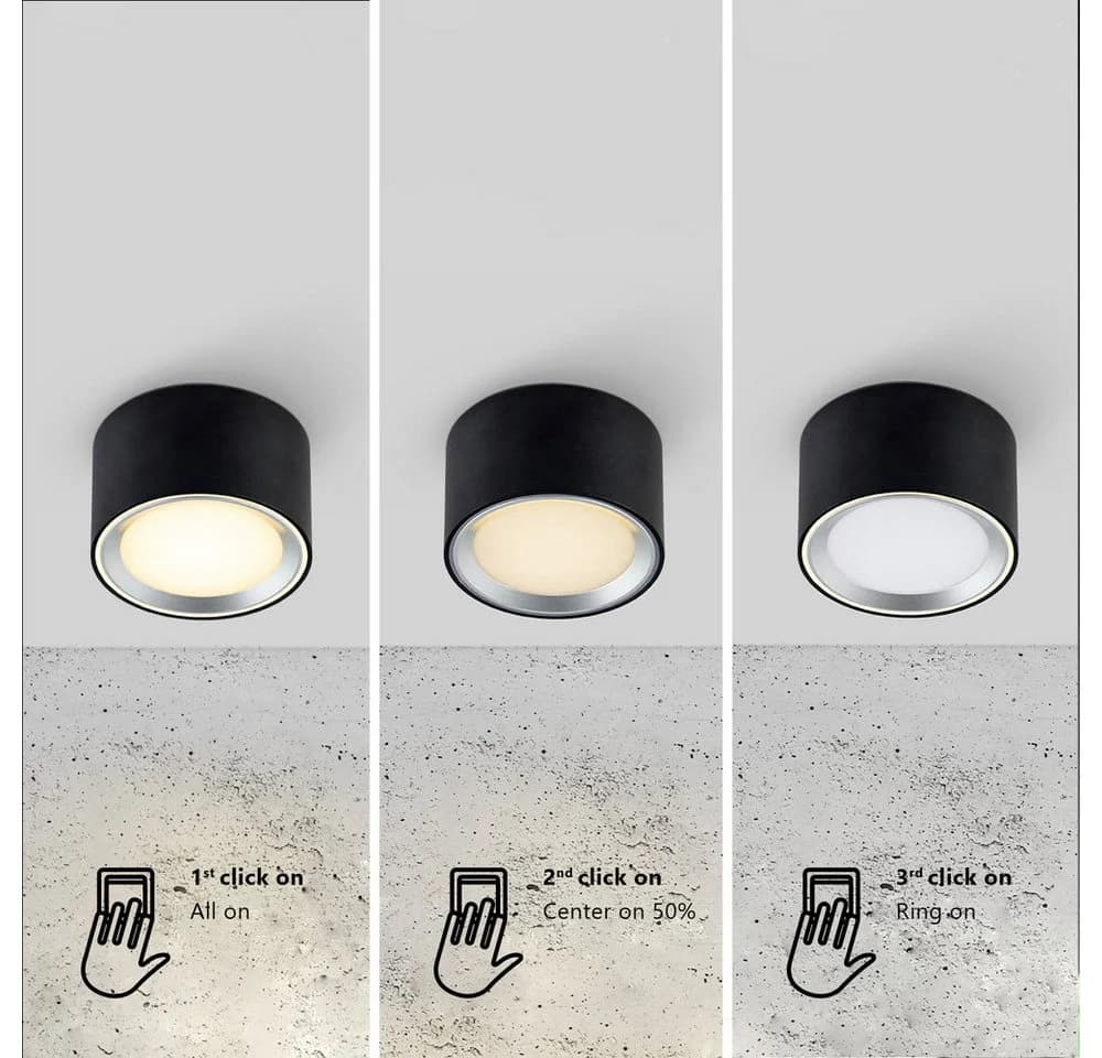 Nordlux STEFFEN LED-Deckenleuchte Schwarz Metall MOODMAKER Dimmung - Bild 3