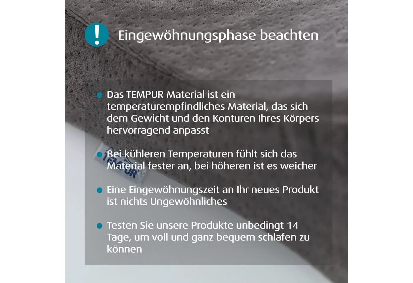 Tempur Reisekissen Anthrazit Ergonomisches Kissen mit Tragebeutel - Bild 5